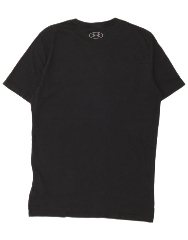 Under Armour Herre Heat Gear Grafisk T-shirt Top Lille sort bomuld