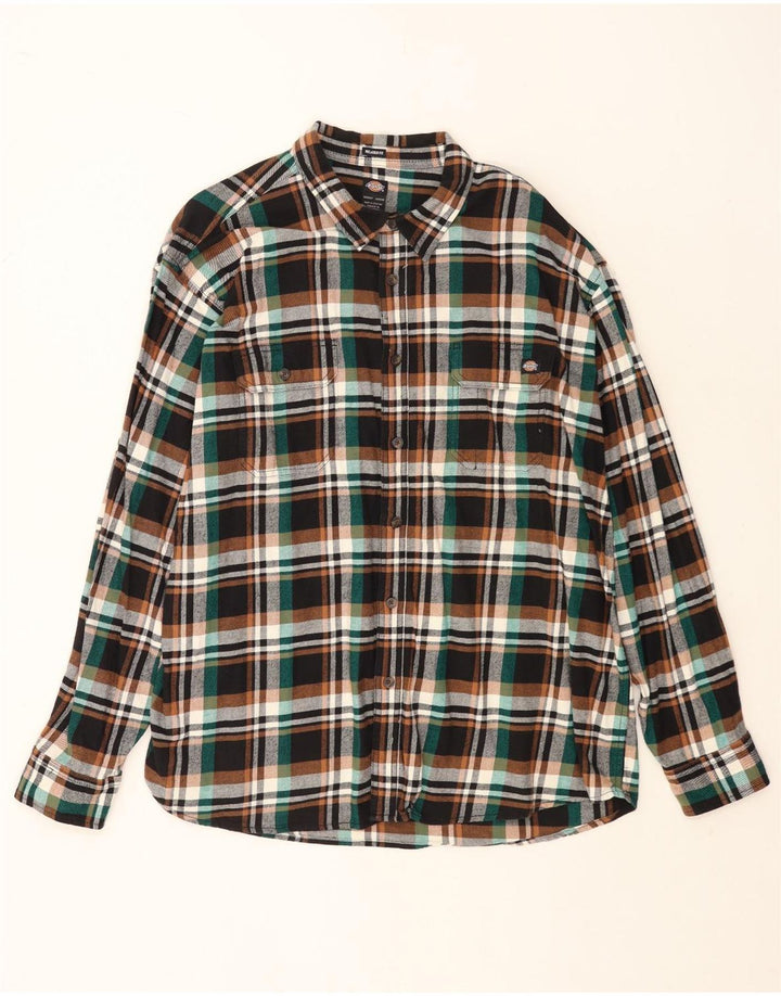 DICKIES Flanellskjorte herre 2XL Flerfarvet ternet bomuld