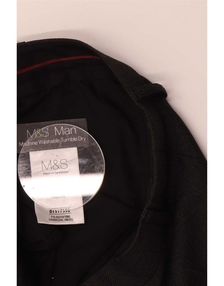 Marks & Spencer Lige jakkesæt til mænd W40 L31 Grå Polyester