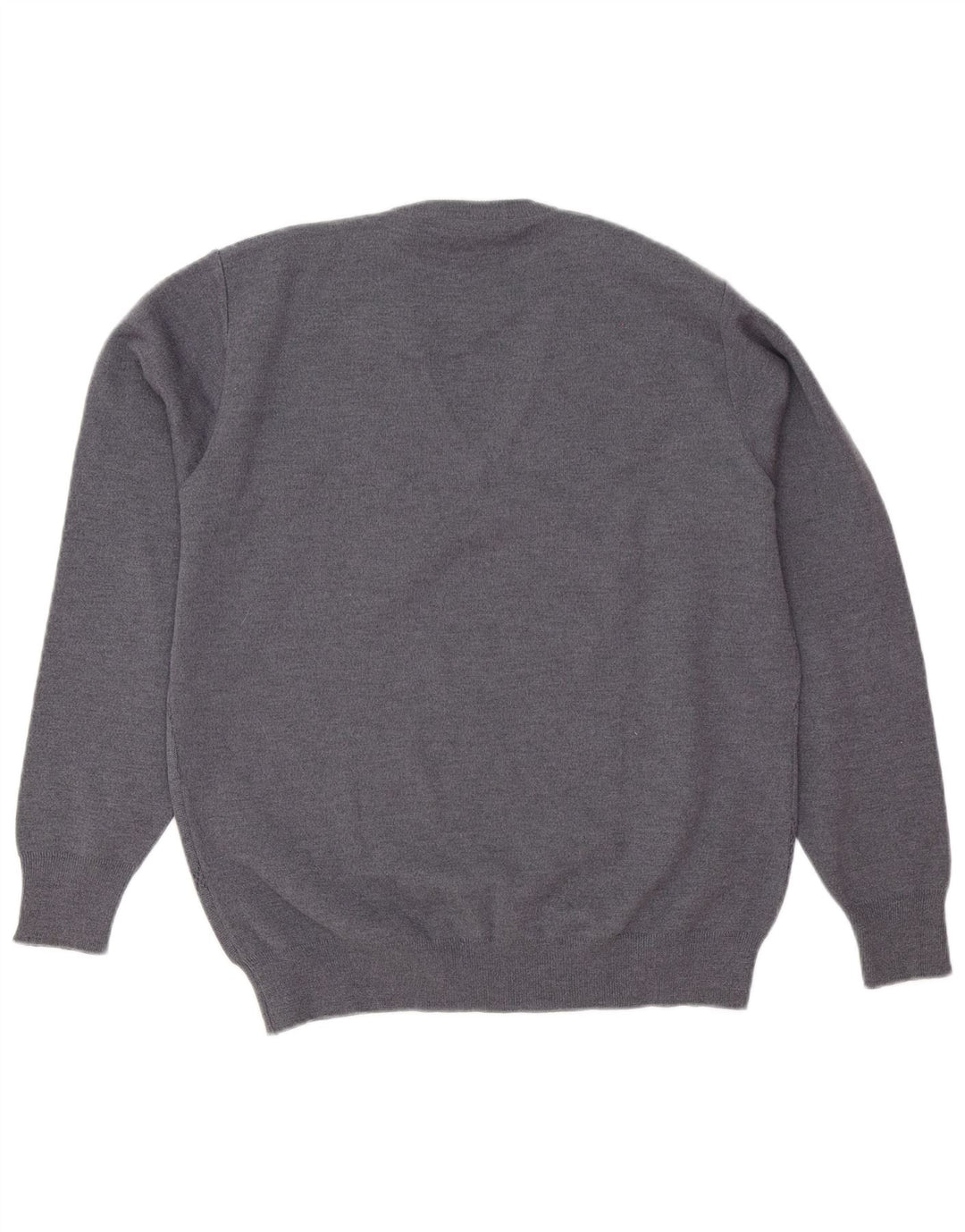 Vintage Herre V-hals sweater Medium Grey Argyle/Diamond Wool