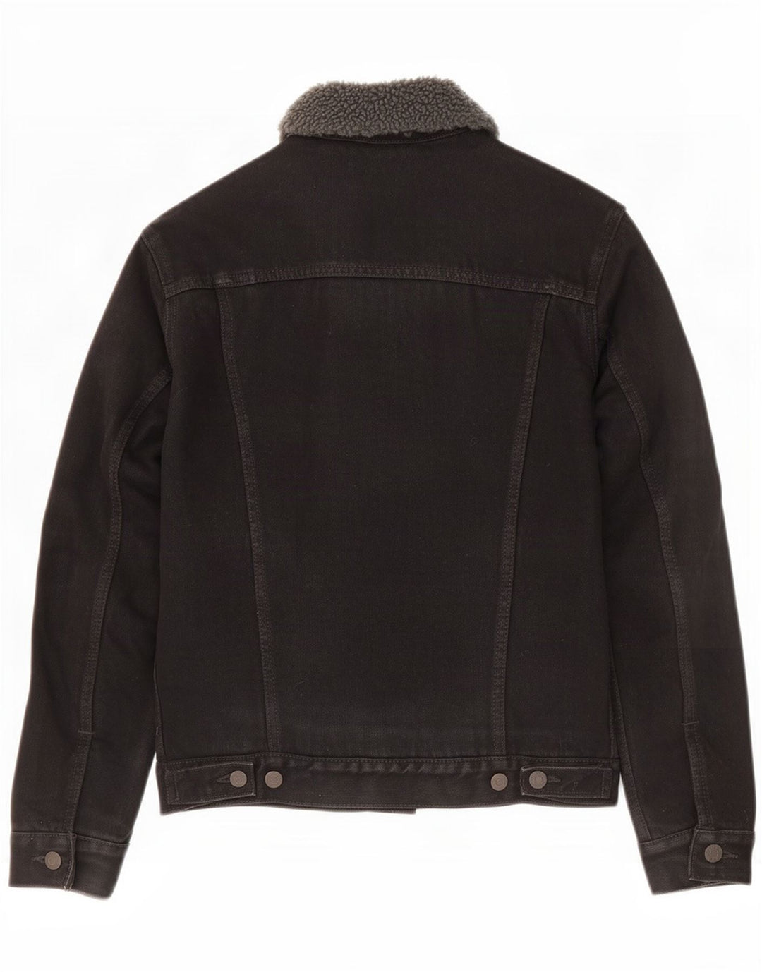 Levi's Herre Denim Sherpa Jacket UK 36 Small Black Bomuld