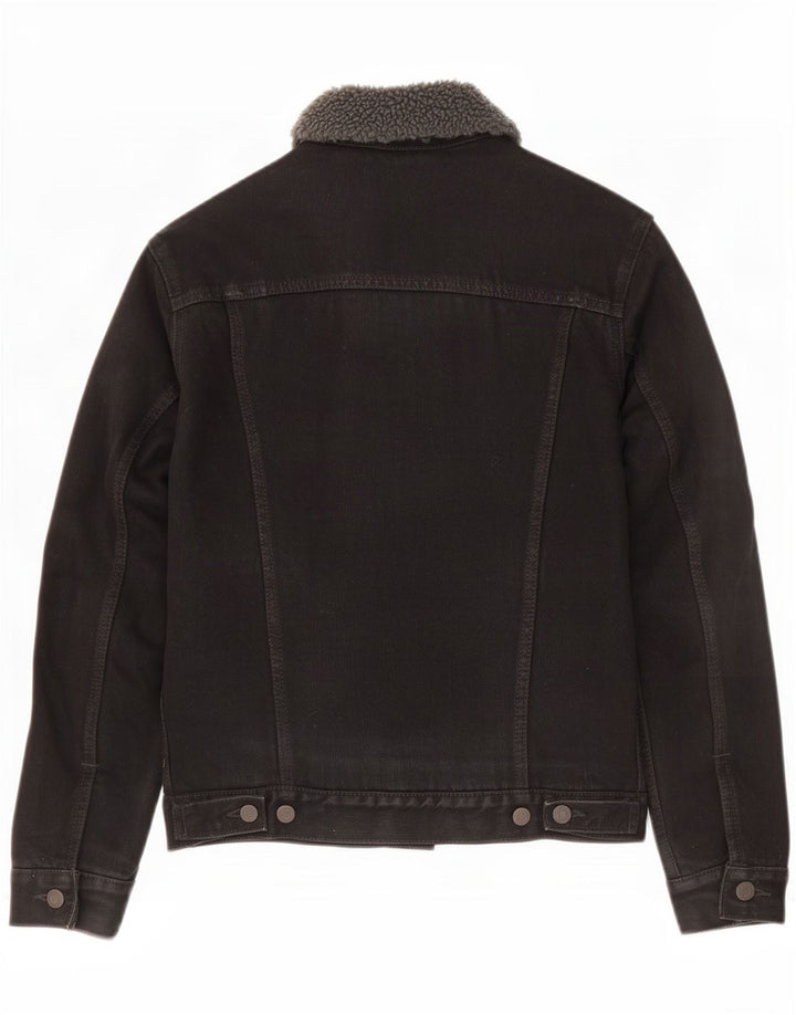 Levi's Herre Denim Sherpa Jacket UK 36 Small Black Bomuld