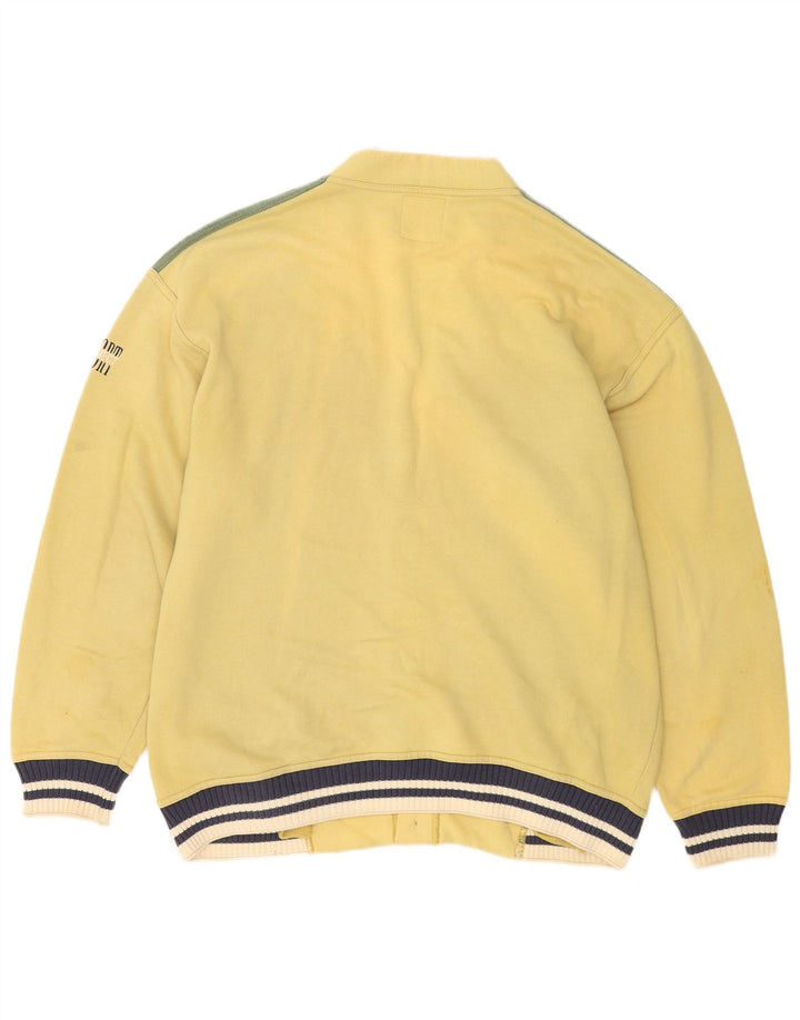 Project Herre Cardigan Sweater Stor Gul Colourblock Bomuld