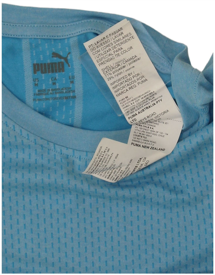 Puma T-shirt top mellemblå polyester til mænd