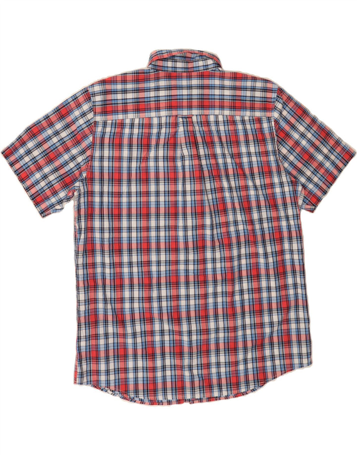 CHAPS Mens Easy Care Short Sleeve Shirt Large Multicoloured Check Cotton Vintage Chaps and Second-Hand Chaps from Messina Hembry 