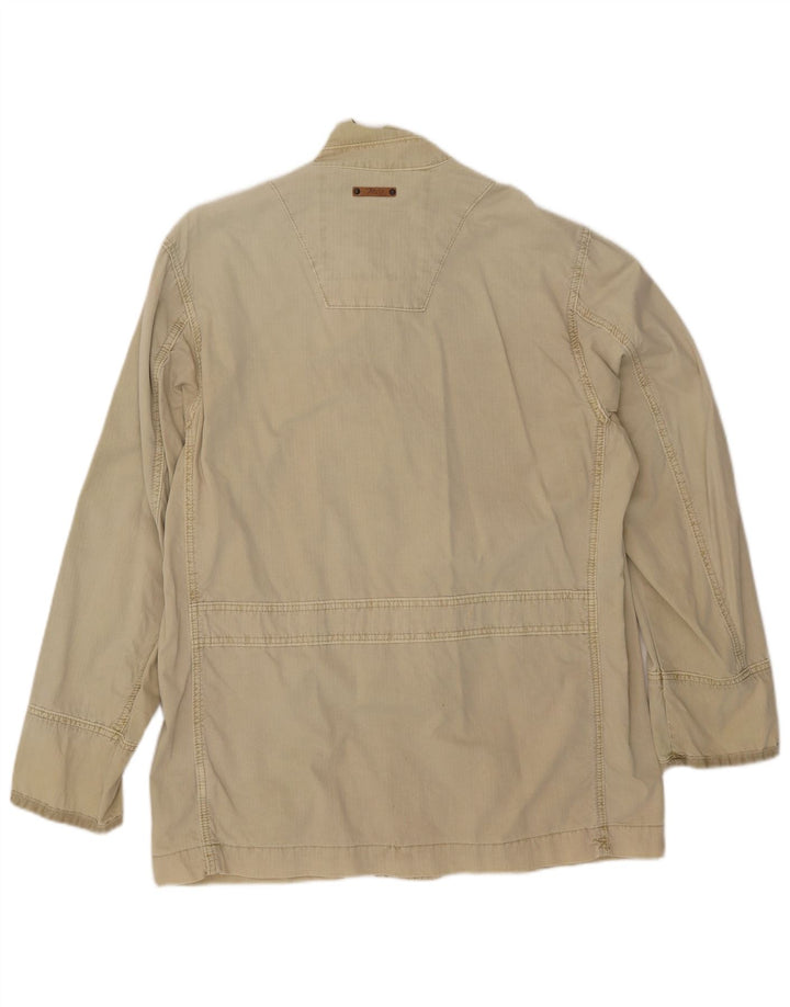MARLBORO CLASSICS Herre Utility Jacket UK 42 XL Khaki Cotton