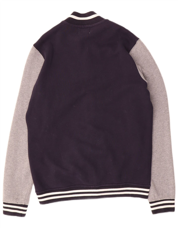 Converse Herre Grafisk Varsity Jacket UK 40 Large Navy Blue Colourblock