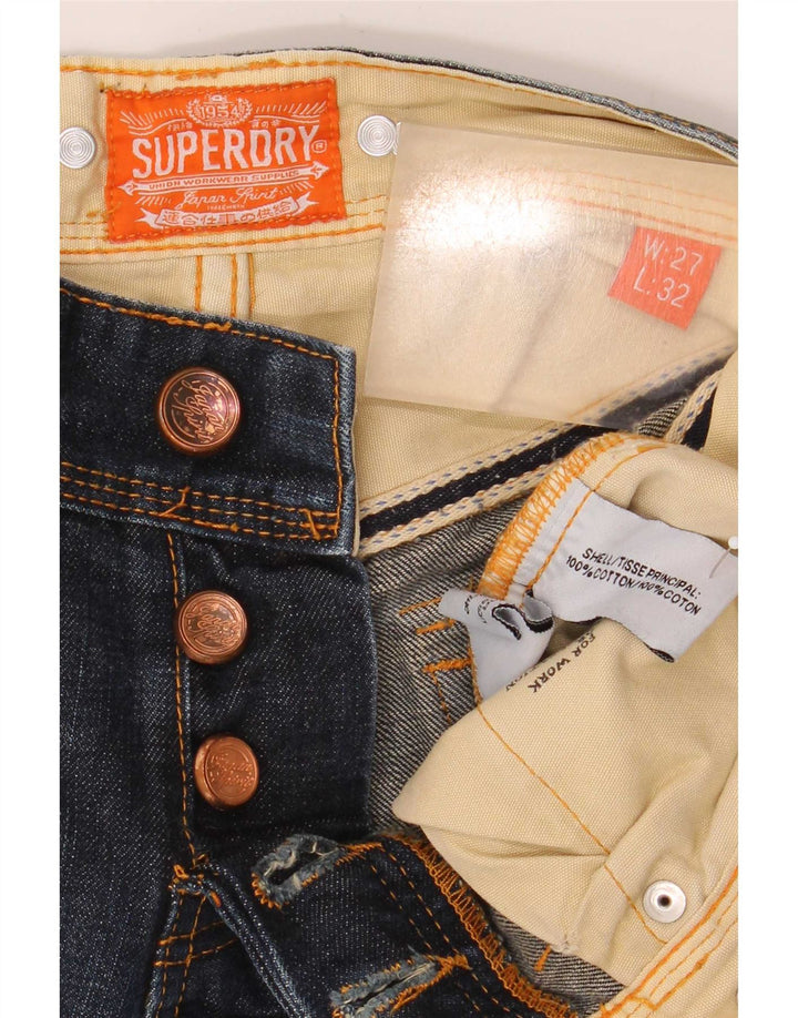 Superdry Herre Cargo Bootcut Jeans W27 L32 Marineblå Bomuld