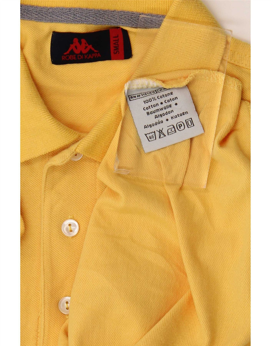 Kappa herre polo shirt lille gul bomuld