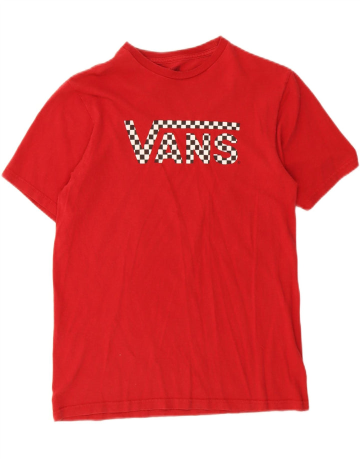 Vans Drenge Grafisk T-Shirt Top 14-15 år XL Rød
