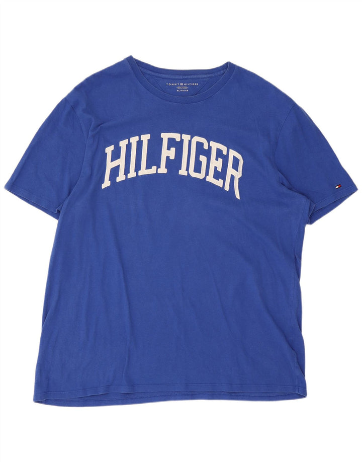 Tommy Hilfiger Herre Grafisk T-Shirt Top XL Blå
