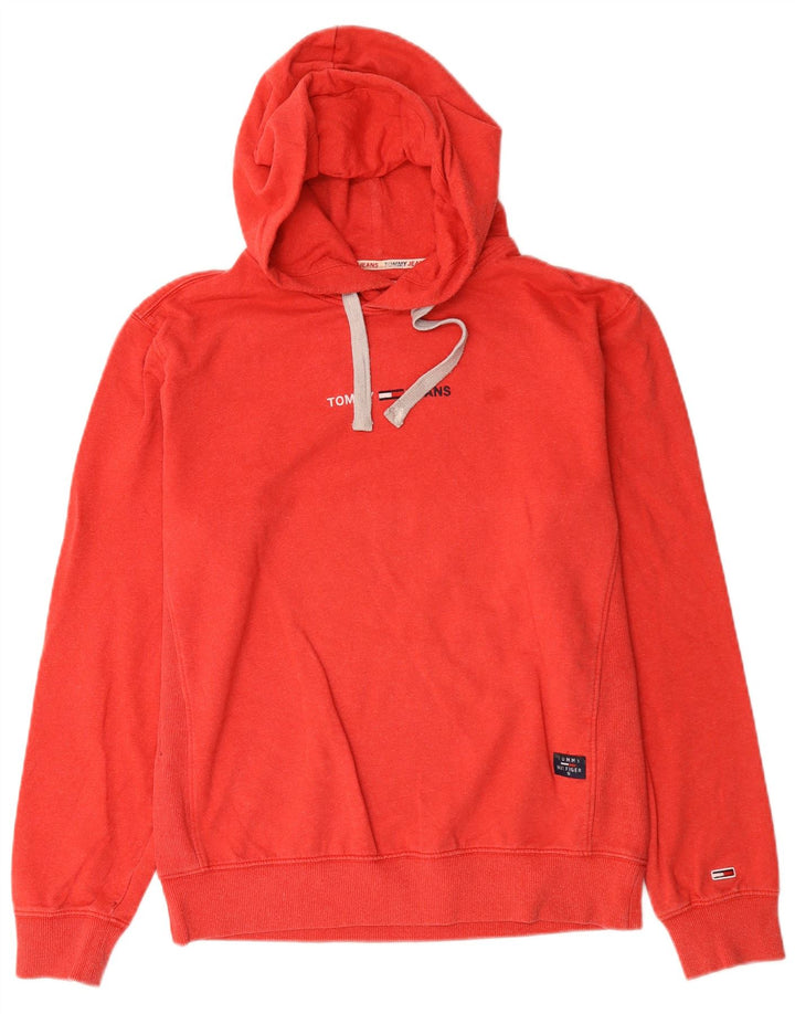 Tommy Hilfiger Herre grafisk hættetrøje Jumper Medium Rød Bomuld