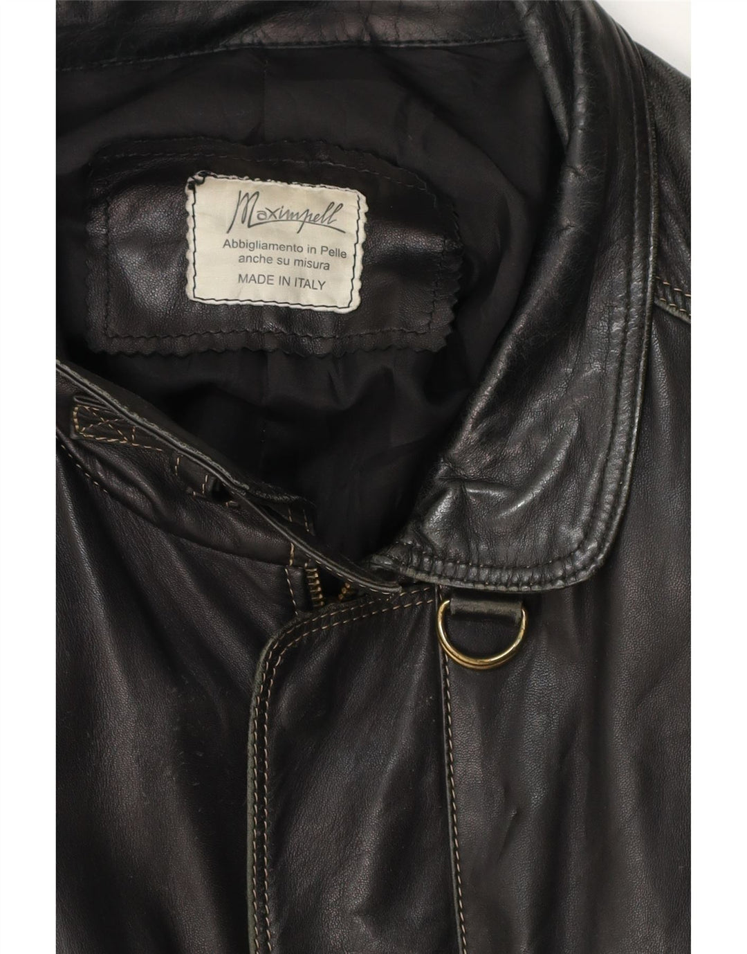 Vintage herre læderjakke UK 44 2XL Sort