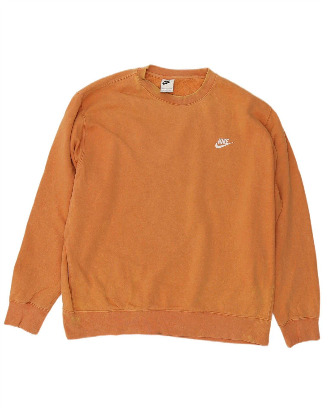 Nike Sweatshirt Jumper XL til mænd, orange bomuld