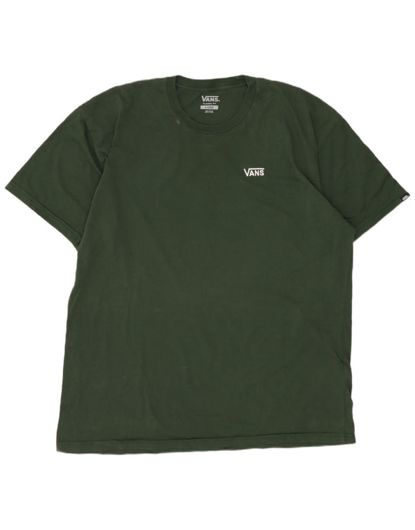 Vans Herre Classic Fit T-Shirt Top XL Grøn Bomuld