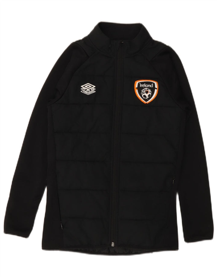 UMBRO Piger Ireland Polstret Jakke 8-9 År Lille Sort Polyester