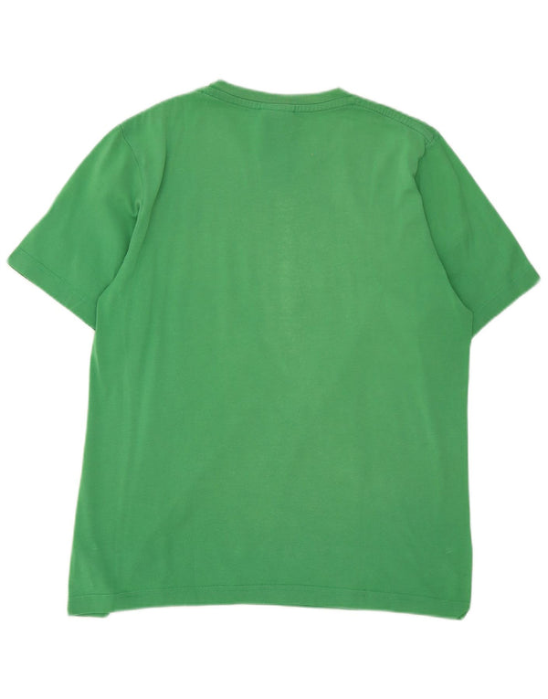 Nike Herre grafisk T-shirt Top UK 39/41 Medium Green Bomuld