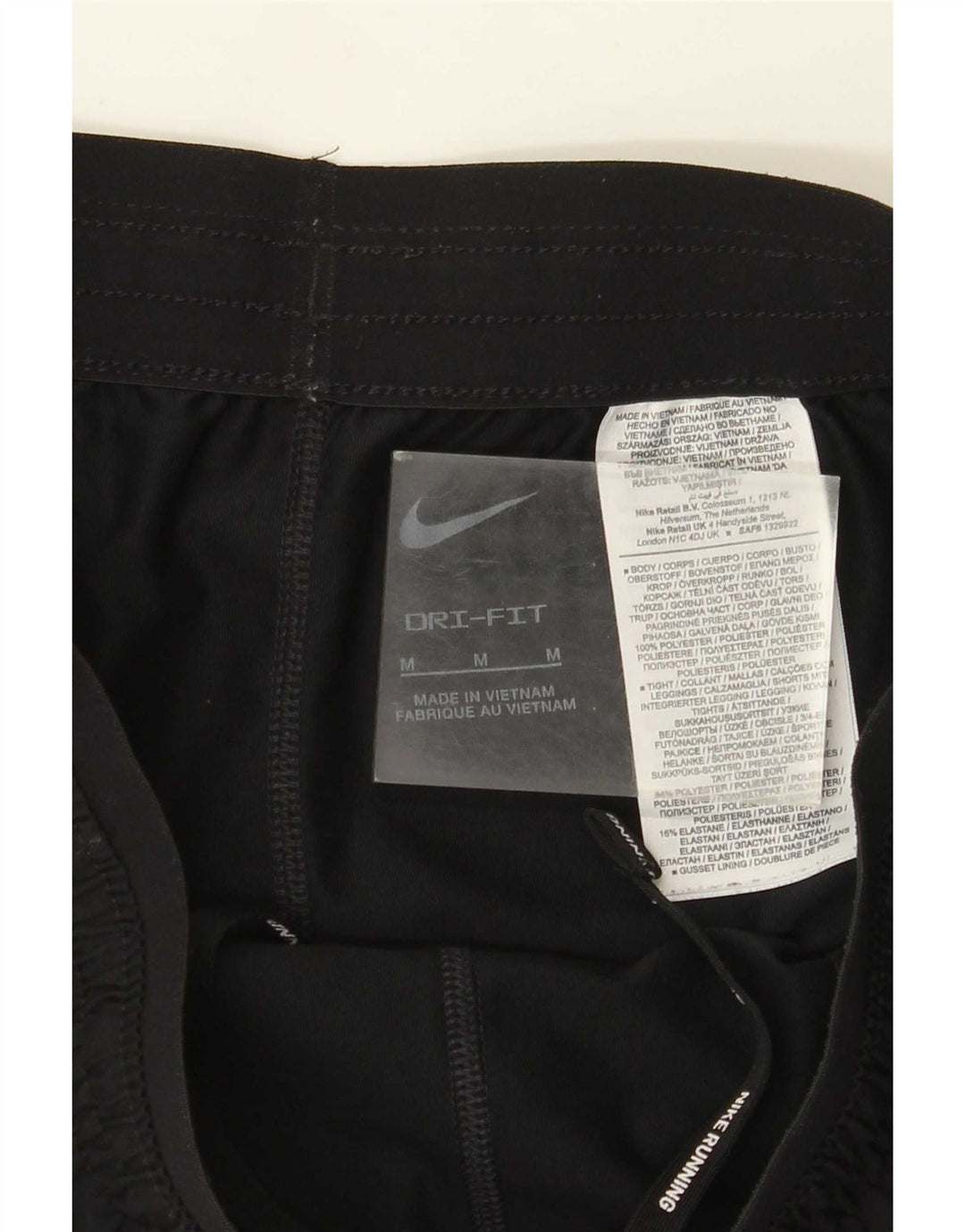 Nike Dame Dri Fit Sports Shorts UK 12 Medium Sort Polyester