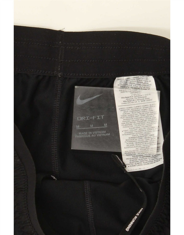 Nike Dame Dri Fit Sports Shorts UK 12 Medium Sort Polyester