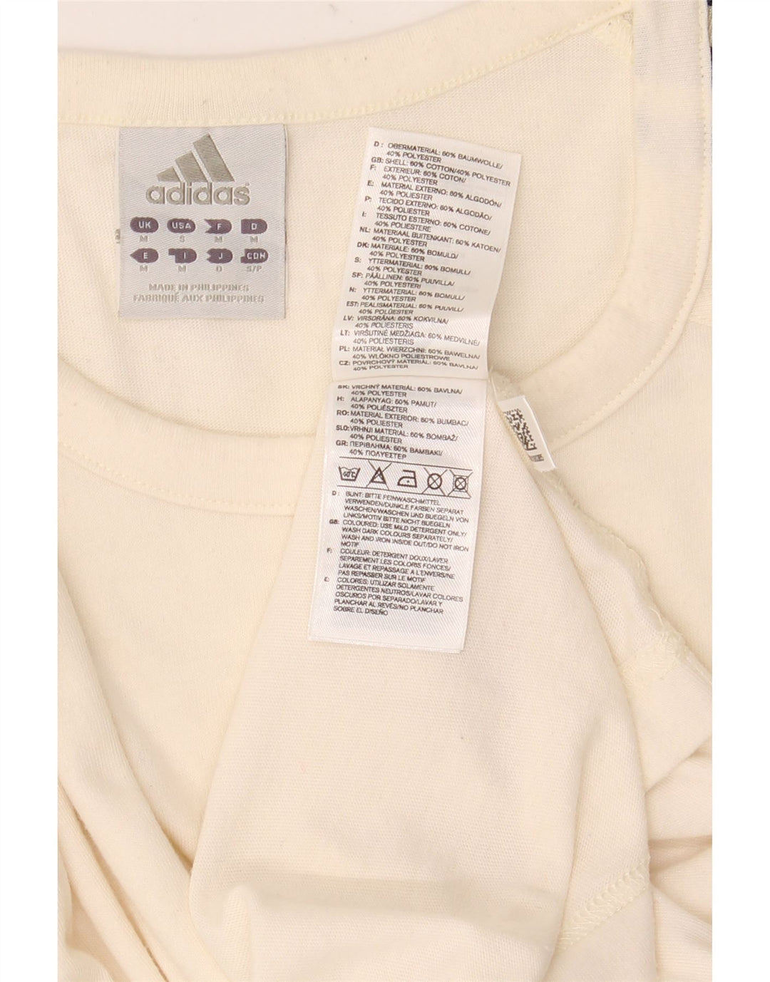 Adidas Grafisk T-shirt top til mænd Medium hvid bomuld
