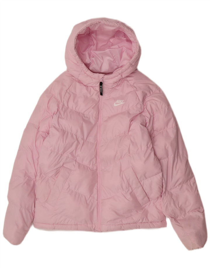 Nike Polstret hættejakke til piger 13-14 år XL Pink Polyester