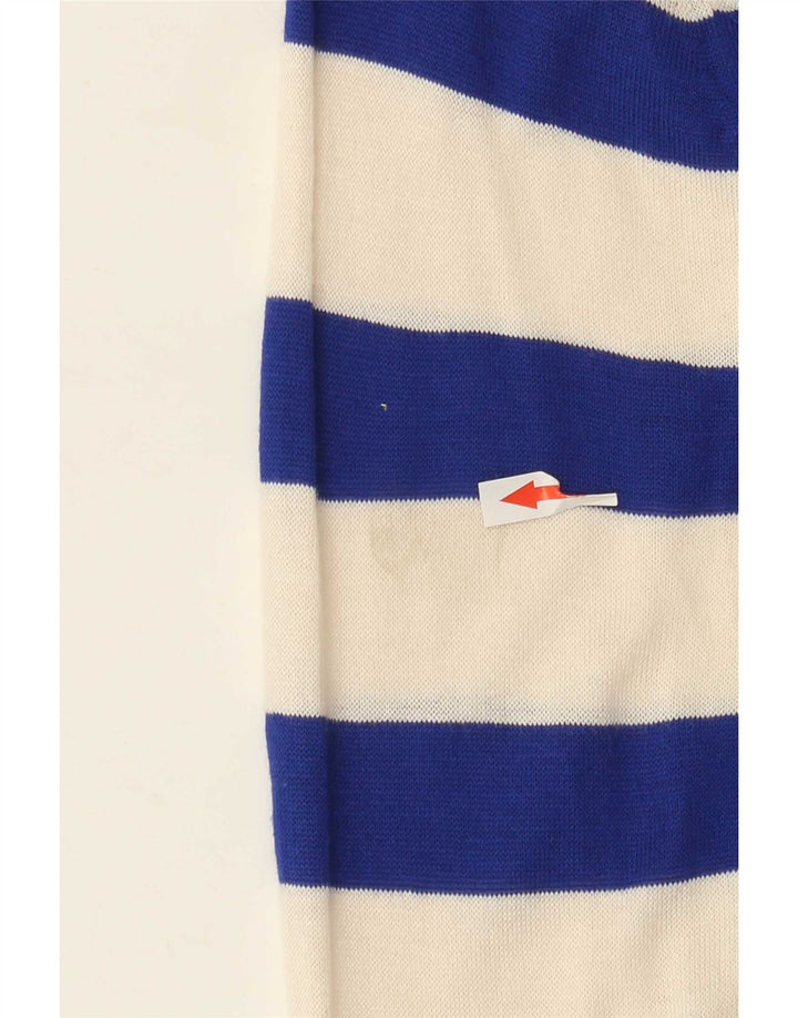 Zara Dame Top Langærmet UK 14 Medium Off White Stribet