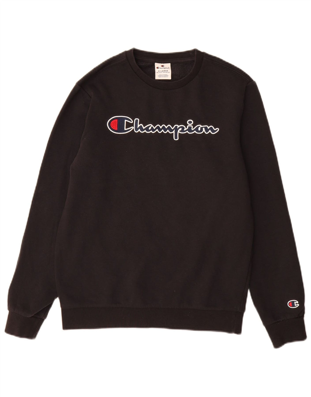 CHAMPION Drenge Grafisk Sweatshirt Jumper 13-14 år XL Sort Bomuld