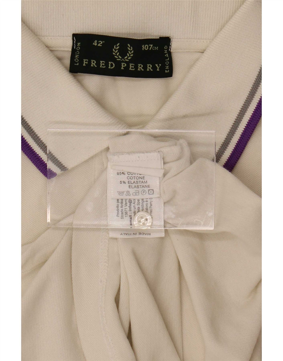 Fred Perry Herre poloshirt Medium hvid bomuld