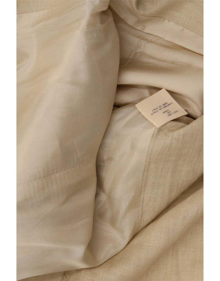 Vintage Herre 3-knaps blazerjakke UK 38 Medium Beige Linen