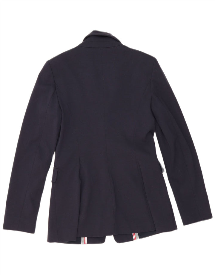 Marella Dame 1 Knap Blazer Jacket UK 8 Small Navy Blue Viscose