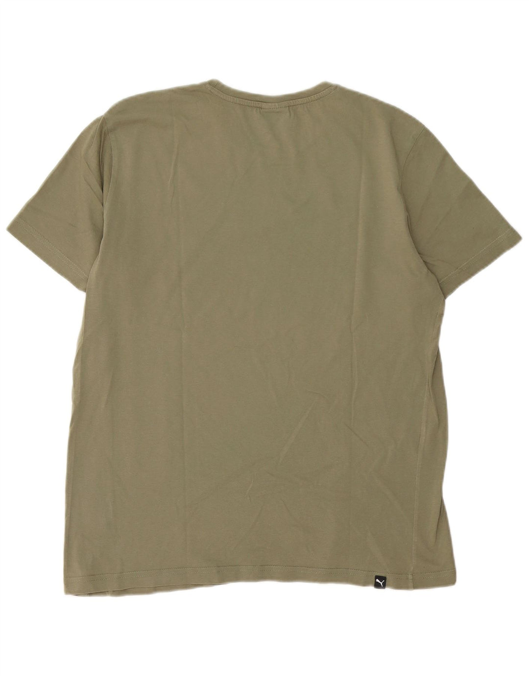 Puma Herre grafisk T-shirt Top Medium Khaki Bomuld