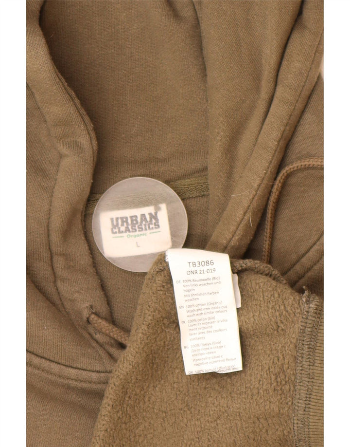 URBAN CLASSICS Herre hættetrøje Jumper Stor Khaki Bomuld