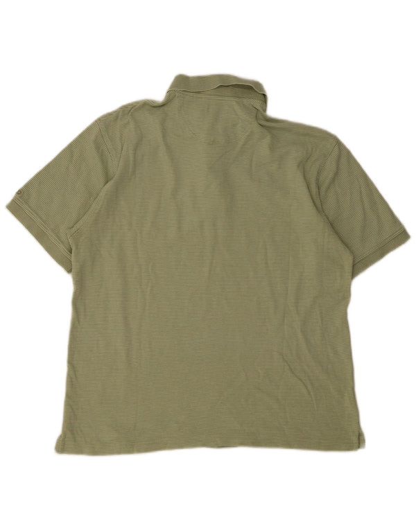 Izod Polo Shirt til mænd Medium Grøn nålestribet bomuld