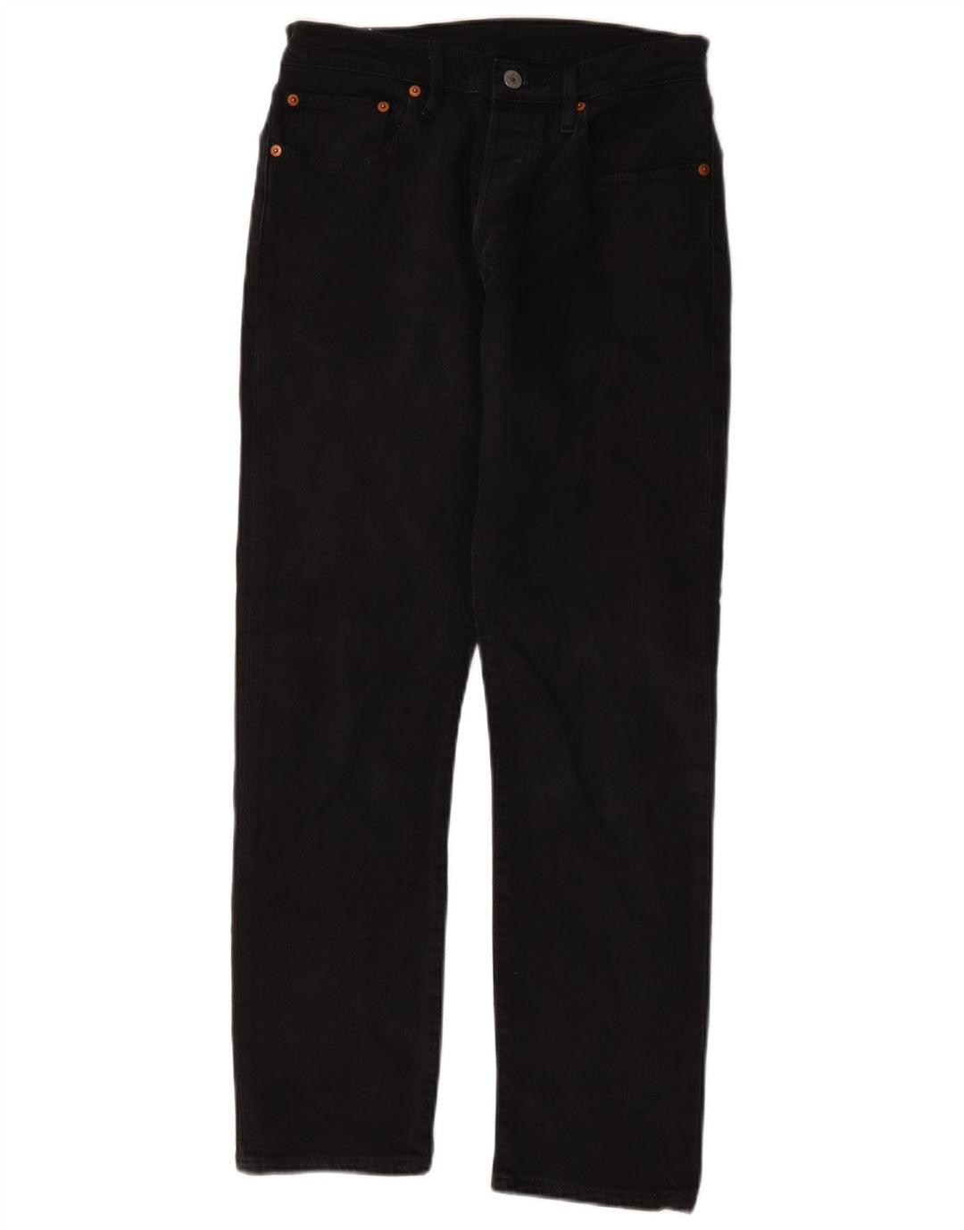 Levi's Dame 501 Straight Jeans W27 L28 Sort Bomuld