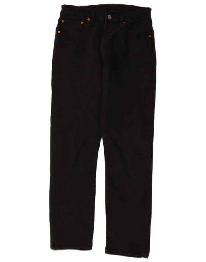 Levi's Dame 501 Straight Jeans W27 L28 Sort Bomuld