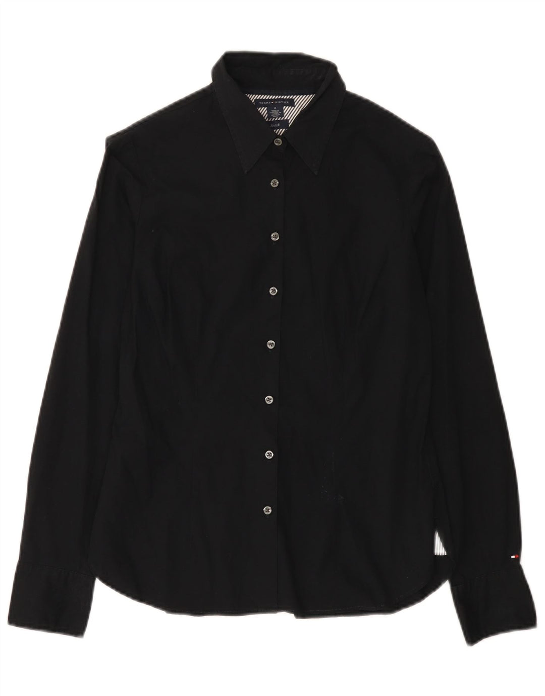 Tommy Hilfiger Dameskjorte US 6 Medium Sort Bomuld