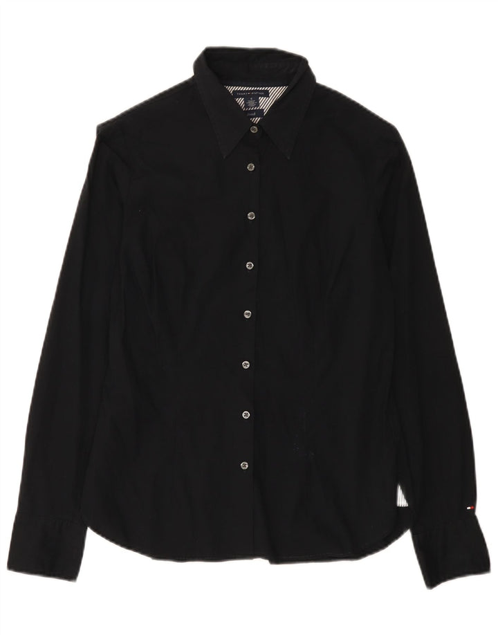 Tommy Hilfiger Dameskjorte US 6 Medium Sort Bomuld