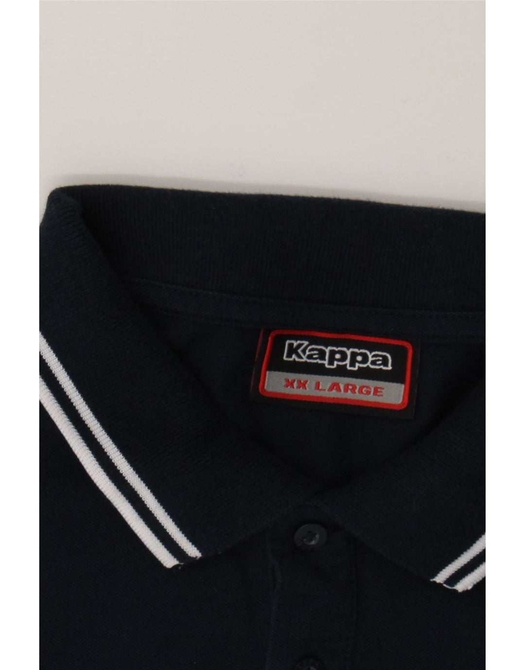 KAPPA Mens Polo Shirt 2XL Navy Blue Cotton Vintage Kappa and Second-Hand Kappa from Messina Hembry 