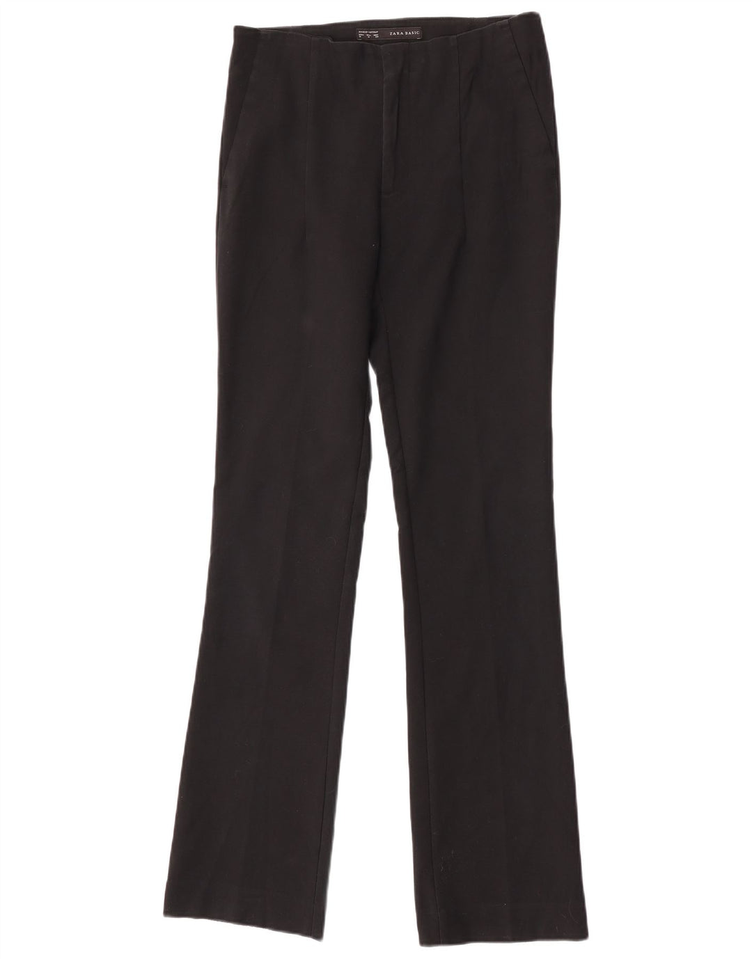 Zara Dame Bootcut Chino Bukser Medium W28 L32 Sort Bomuld