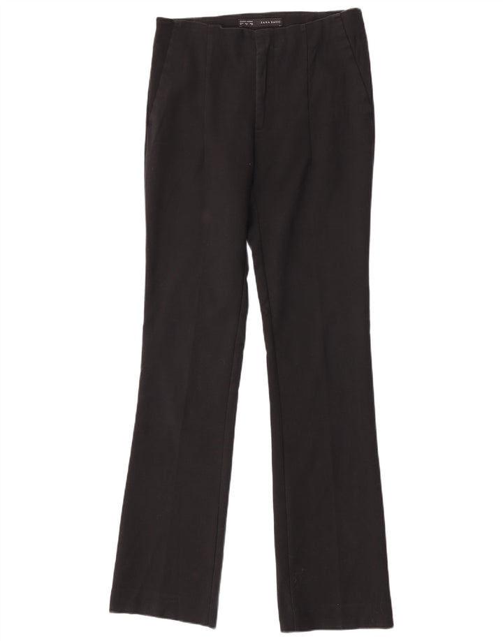Zara Dame Bootcut Chino Bukser Medium W28 L32 Sort Bomuld