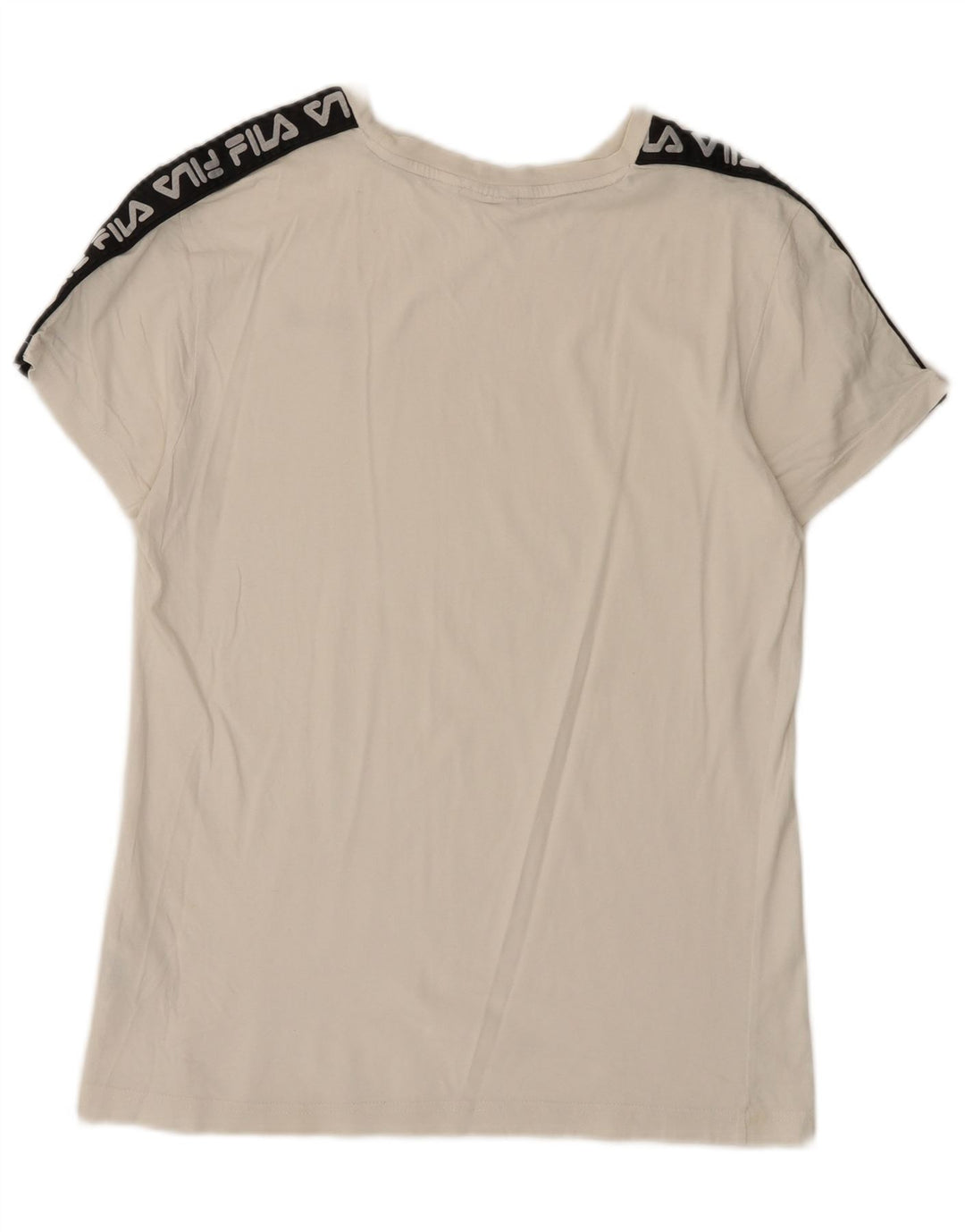 Fila Herre grafisk T-shirt Top Lille hvid Colourblock Bomuld
