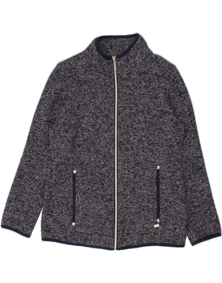 VINTAGE Womens Cardigan Sweater UK 12 Medium Navy Blue Flecked Vintage Vintage and Second-Hand Vintage from Messina Hembry 