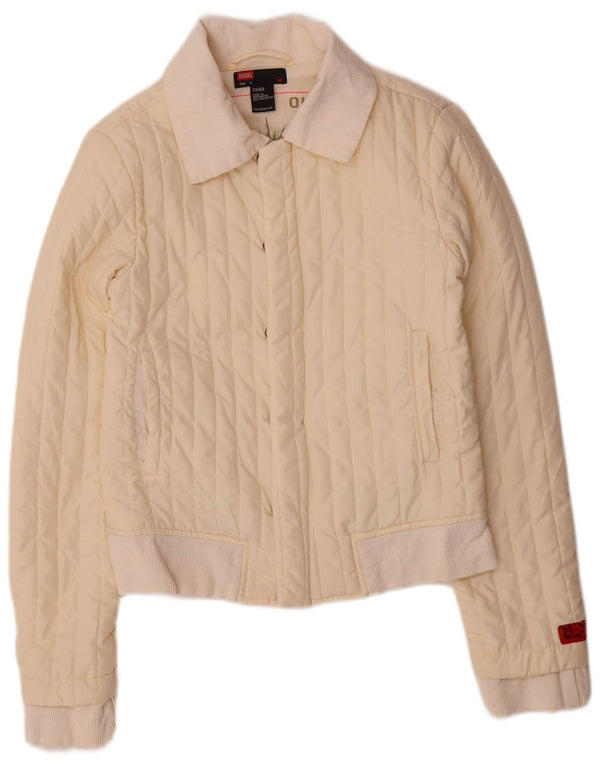 Diesel polstret jakke til kvinder UK 12 Medium Off White Polyester