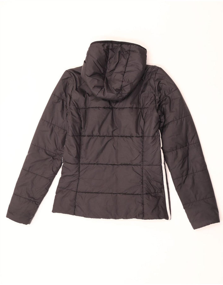 Adidas Polstret hættejakke til kvinder UK 12 Medium Sort Polyester