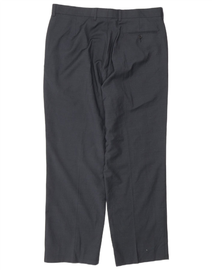 Marks & Spencer Straight Casual bukser til mænd W34 L29 Marineblå uld