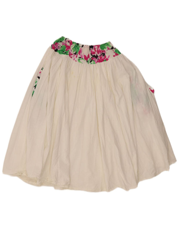Vintage plisseret nederdel til kvinder W34 Large White Floral