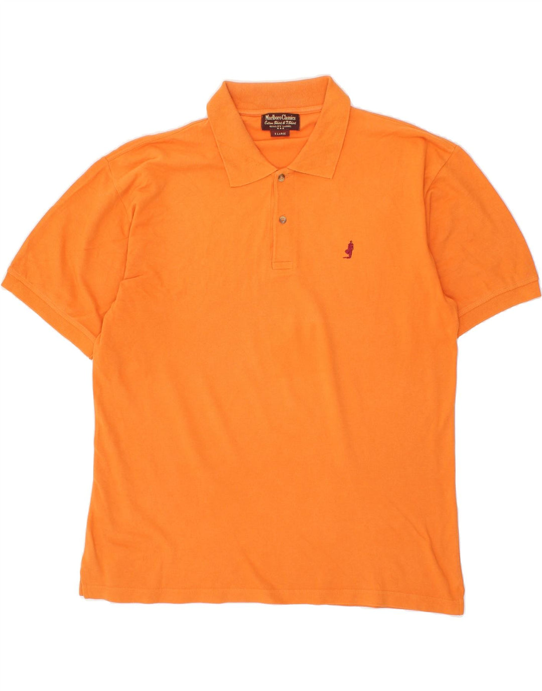 MARLBORO CLASSICS Mens Polo Shirt XL Orange Cotton Vintage Marlboro Classics and Second-Hand Marlboro Classics from Messina Hembry 