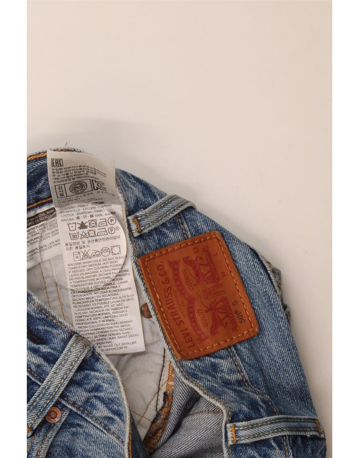 Levi's Dame 501 Straight Jeans W23 L27 Blå Bomuld