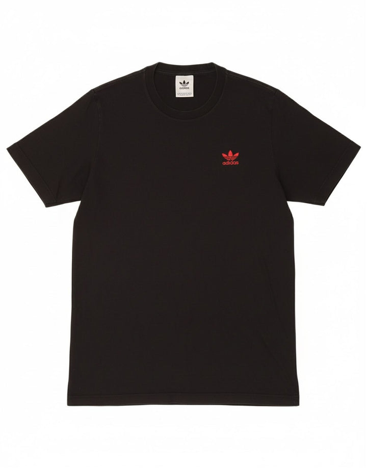 ADIDAS Mens T-Shirt Top Small Black Cotton