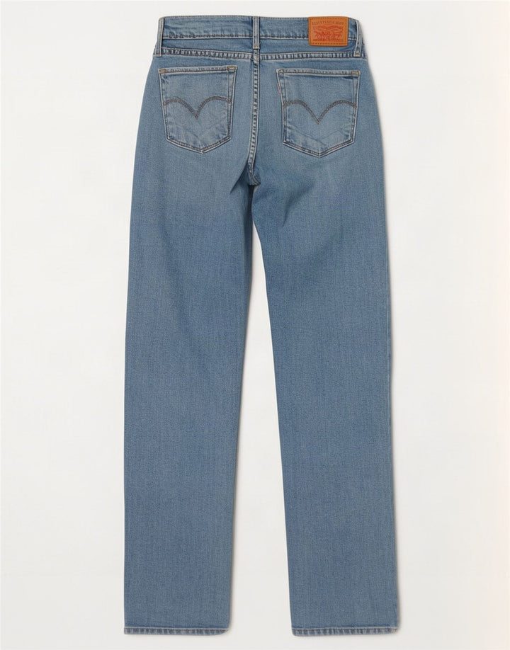 Levi's Dame 714 Straight Jeans W26 L30 Blå Bomuld